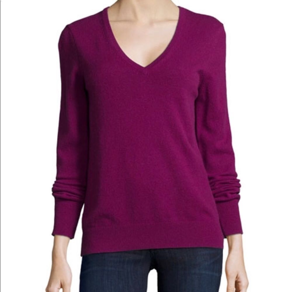 Equipment 100% Cashmere Fuschia Long Sweater